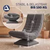 CASARIA Relaxsessel mit Verstellbarer Rückenlehne Cord Grau Produktbild-Vorschau 3