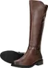 A pair of brown leather boots on a white background. Voir les images du produit