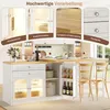 Isola cucina estendibile con piano girevole a 360°, tavolo Anteprima dell’immagine prodotto 7
