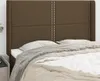 Kopfteil mit Ohren Dunkelbraun 147x16x118/128 cm Stoff Produktbild-Vorschau 2
