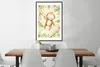 MuchoWow® MuchoWow® Gerahmtes Poster Affe - Blumen - Produktbild-Vorschau 3