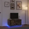 vidaXL TV skrinka s LED osvetlením, dymový dub 100x41x50 cm Náhľad obrázku produktu 2
