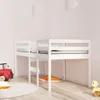 The Living Store Hochbett Weiß 90x200 cm Massivholz Kiefer Produktbild-Vorschau 1