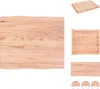 vidaXL Stolová deska 60x50x(2-4) cm z masivního dřeva s Náhled obrázku produktu 1