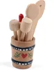 Puppenhaus Küche | Miniatur Küchenhelfer im Holzbehälter Produktbild-Vorschau 1