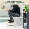 eluno Toilettenhocker, Fußbank aus Bambus, platzsparend Produktbild-Vorschau 2
