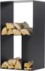 Rack à bûches CASO en acier noir avec rangement 45x30x80 cm Voir les images du produit 13