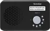 A black TechniSat VIOLA 200 DAB+ radio is shown against a black background. Produktbild-Vorschau