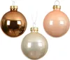 Weihnachtskugeln Glas 8cm 16 Stück - Perle / Brandy Mix Produktbild-Vorschau 1