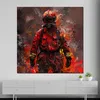 Feuerwehrmann Feuer Leinwandbild Wandbild Kunstdruck XL Produktbild-Vorschau 2