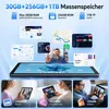 JENBIZZ Tablet 14 Zoll, 256 GB ROM, 30 GB RAM, 10000 mAh, Produktbild-Vorschau 3