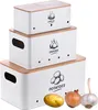 Relaxdays Aufbewahrungsbox 3er Set, Kartoffeln, Zwiebeln, Produktbild-Vorschau 1