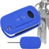 Auto Schlüssel Hülle Silikon Schutz Cover Blau kompatibel Produktbild-Vorschau 1