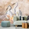 Muralo Vlies Fototapete VÖGEL Reiher Pflanzen Beton Produktbild-Vorschau 5