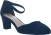 Tamaris Damen Pumps Fesselriemen Blockabsatz samtige Haptik Produktbild-Vorschau 56