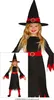 Hexenmeisterin Halloween Kostüm Schwarzer Hut Roter Akzent Produktbild-Vorschau 5