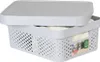 Úložný box INFINITY 11l s vekom sivý perforovaný Náhľad obrázku produktu 7