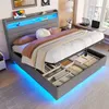 Flieks letto imbottito idraulico 140x200cm con USB e Anteprima dell’immagine prodotto 2