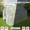 Skleník se základem 7,7 m³ 185 x 250 x 195 cm Náhled obrázku produktu 8