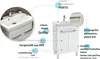 A diagram illustrating the features of a bathroom vanity and sink. Produktbild-Vorschau