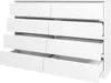 A white dresser with eight drawers, some of which are open. Náhled obrázku produktu