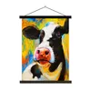 MuchoWow® Textilposter Gemälde - Ölfarbe - Kuh - Tiere Produktbild-Vorschau 1