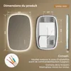 S'AFIELINA 80×50 cm miroir mural LED - miroir de salle de Voir les images du produit 2