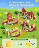 A colorful, cartoon-like landscape with various building block structures and characters, suggesting a playful and creative environment. Náhľad obrázku produktu