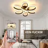 60W Modern Schwarz LED Deckenlampe in Blumenförmiges Produktbild-Vorschau 5