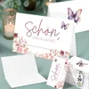 50 Tischkarten Schön dass du da bist, Floral Butterfly Produktbild-Vorschau 2