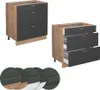 Küchenunterschrank Vicco Fame-Line Anthrazit-Gold 80 cm mit Produktbild-Vorschau 6