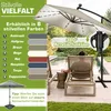 tillvex® Alu Sonnenschirm Rechteckig Ø 330 cm mit LED Solar Productafbeelding-voorbeeld 5