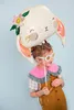 Folienballon Hase 65cm beige orange Produktbild-Vorschau 8