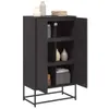 vidaXL Highboard Schwarz 68,5x38,5x123,5 cm Stahl Produktbild-Vorschau 5