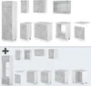 Küchenzeile Vicco R-Line Beton/Weiß 300 cm , AP Eiche, Produktbild-Vorschau 7