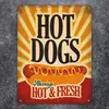 Metallschild XL mit American Diner Classics - Hot Dogs Produktbild-Vorschau 2