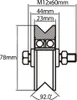 80-mm-Scheibe mit V-Nut, 2 Kugellager Produktbild-Vorschau 2