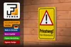 Holzschild Hinweis 12x18cm Privatweg kein Winterdienst Produktbild-Vorschau 4