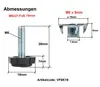 sada 4 šroubových nožiček M6x21 - Výškově nastavitelné Náhled obrázku produktu 3