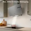 CIARRA Kopffreihaube 60cm, 600 m³/h Schräge Produktbild-Vorschau 2