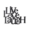 Wallity, Live Love Laugh, décoration murale, noir, métal, Voir les images du produit 3