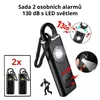 2x Osobní Alarm 130 dB s LED Světlem – Dobíjecí USB-C – Náhled obrázku produktu 1
