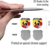 Abarth 3D Aufkleber 2 Offizielle Schild, Größe 30 mm Produktbild-Vorschau 3