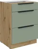 LUNARA Schubladenschrank – Breite 60 cm, grün / Eiche Produktbild-Vorschau 1