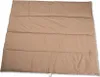 A tan colored quilted mat or mattress pad is shown lying flat on a white background. Voir les images du produit