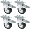 Schwerlastrollen aus Vollgummi 4er Set HMF 6790 100 mm Schwarz Produktbild-Vorschau