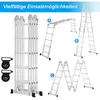 Jopassy Leiter Mehrzweckleiter Alu Gelenkleiter Klappleiter Produktbild-Vorschau 4