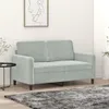 vidaXL 2-Sitzer-Sofa Hellgrau 120 cm Samt Produktbild-Vorschau 2