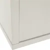 Close-up corner view of a white cabinet or furniture piece. Náhled obrázku produktu