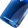 A close-up, angled view of a blue smartphone screen protector with a subtle wave pattern and a glowing white line. Anteprima dell’immagine prodotto